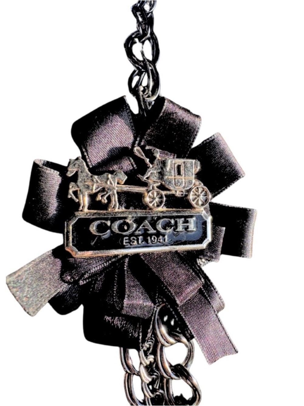 Upcycled Necklace with Authentic Coach Hardware - Picture 2 of 5